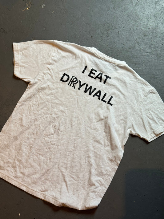 White I EAT DRYWALL Short Sleeve Shirt