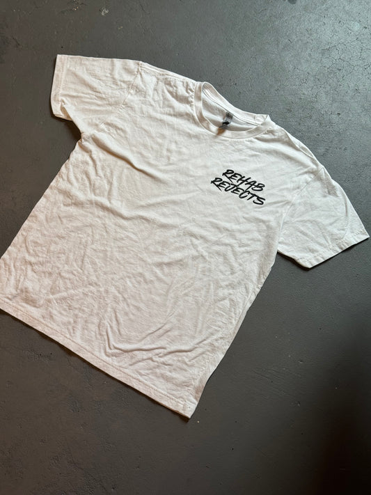White I EAT DRYWALL Short Sleeve Shirt